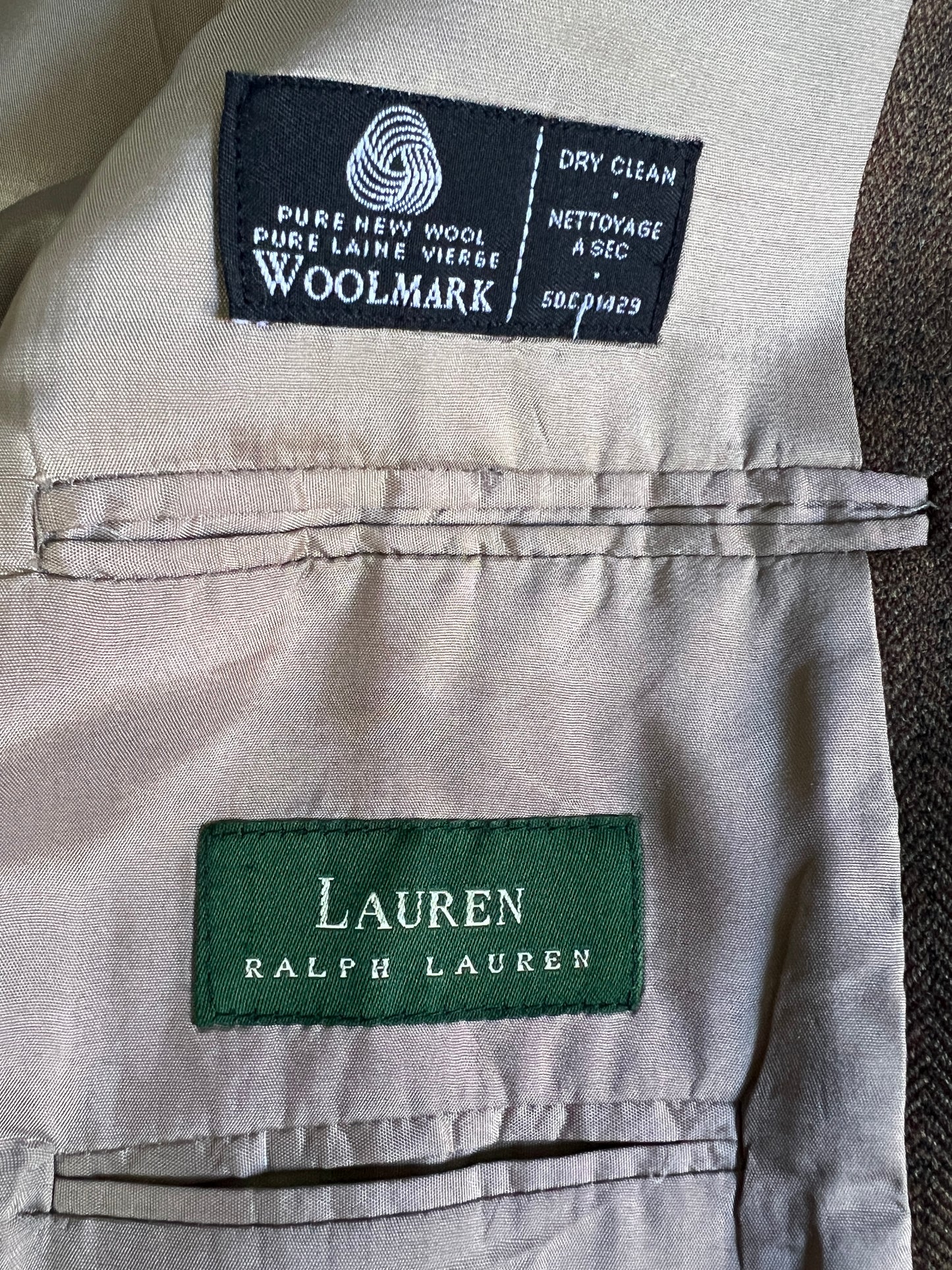 Vintage Oversized 1990’s Lauren by Ralph Lauren Men’s Wool Blazer XXL