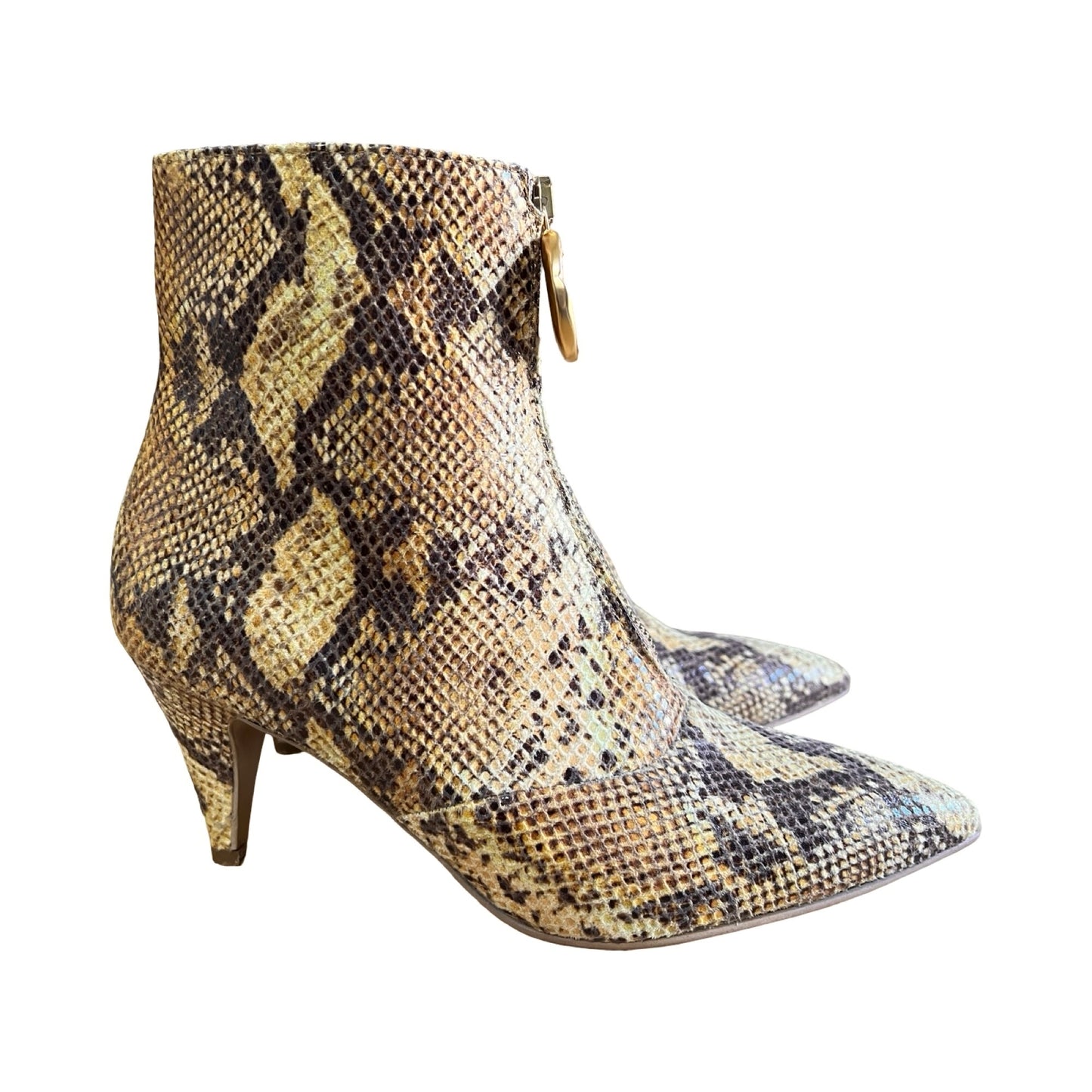 Taylor + Thomas Vegan Debbie Boots Golden Python 39 Never Worn