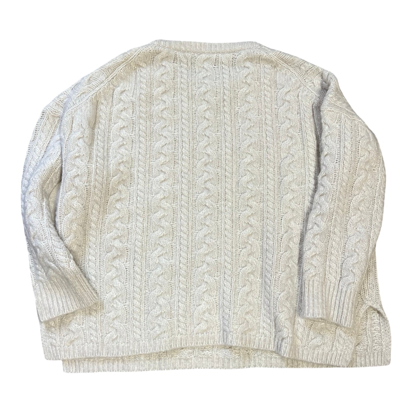 All Saints Oversized Wool Blend Cable Knit Sweater L