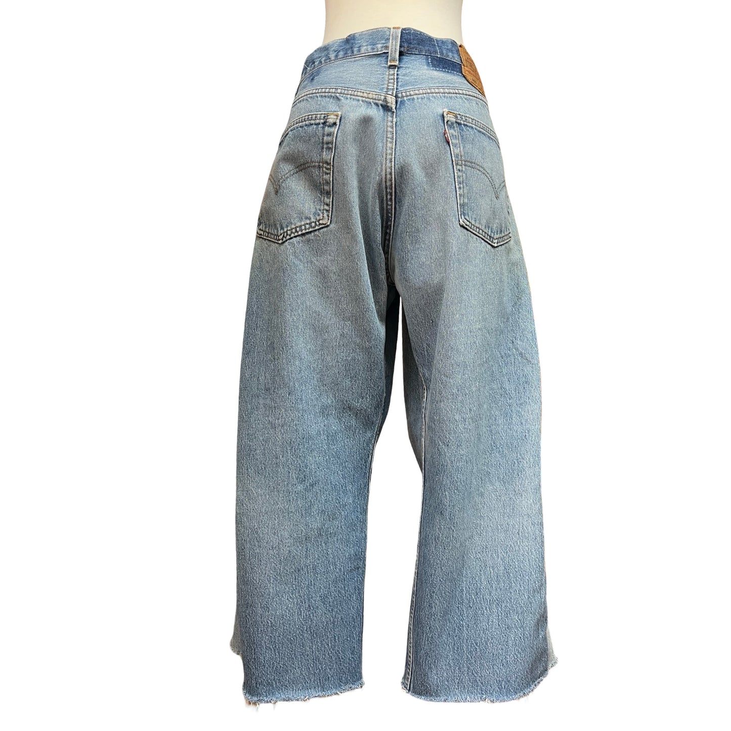 B-Sides Vintage Distressed Lasso Frayed Hem Jeans 32