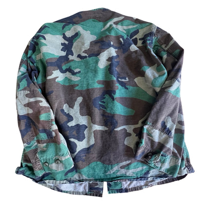 Classic Vintage Ripstop Camo Jacket Elbow Patches XL
