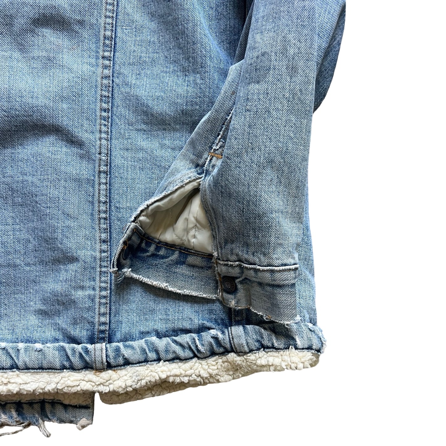 Vintage Worn To Perfection Levi’s Denim Sherpa Jacket 44 XL