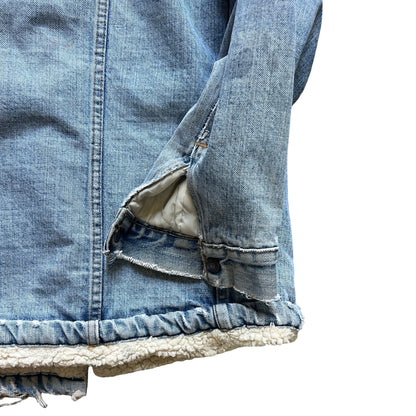 Vintage Worn To Perfection Levi’s Denim Sherpa Jacket 44 XL