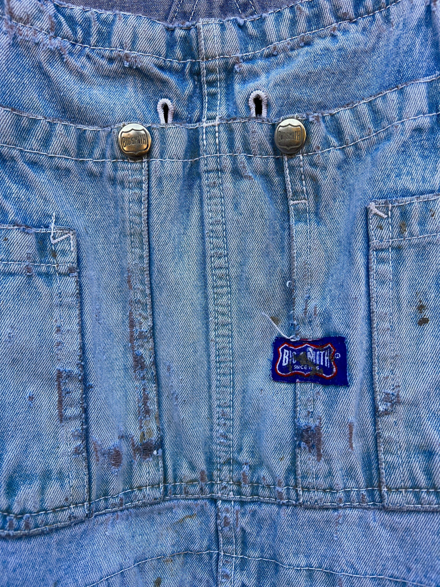 Vintage Heavily Distressed & Faded Big Smith Overalls XL