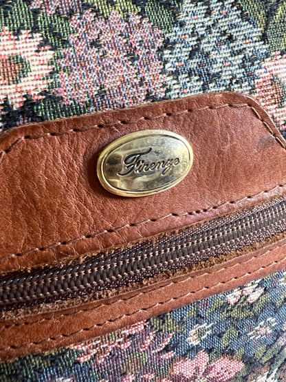 Vintage 1980’s Firenze Needlepoint Weekender Duffle Made In Italy