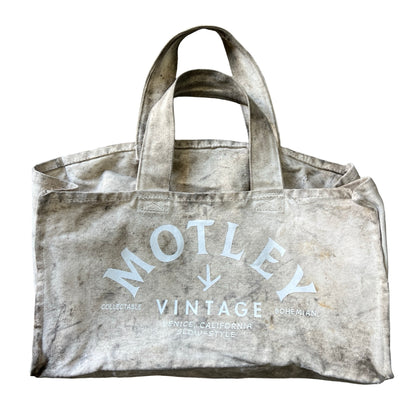 Vintage 1940’s Heavily Distressed Canvas Lineman Tote w/ MV Logo Rare Size
