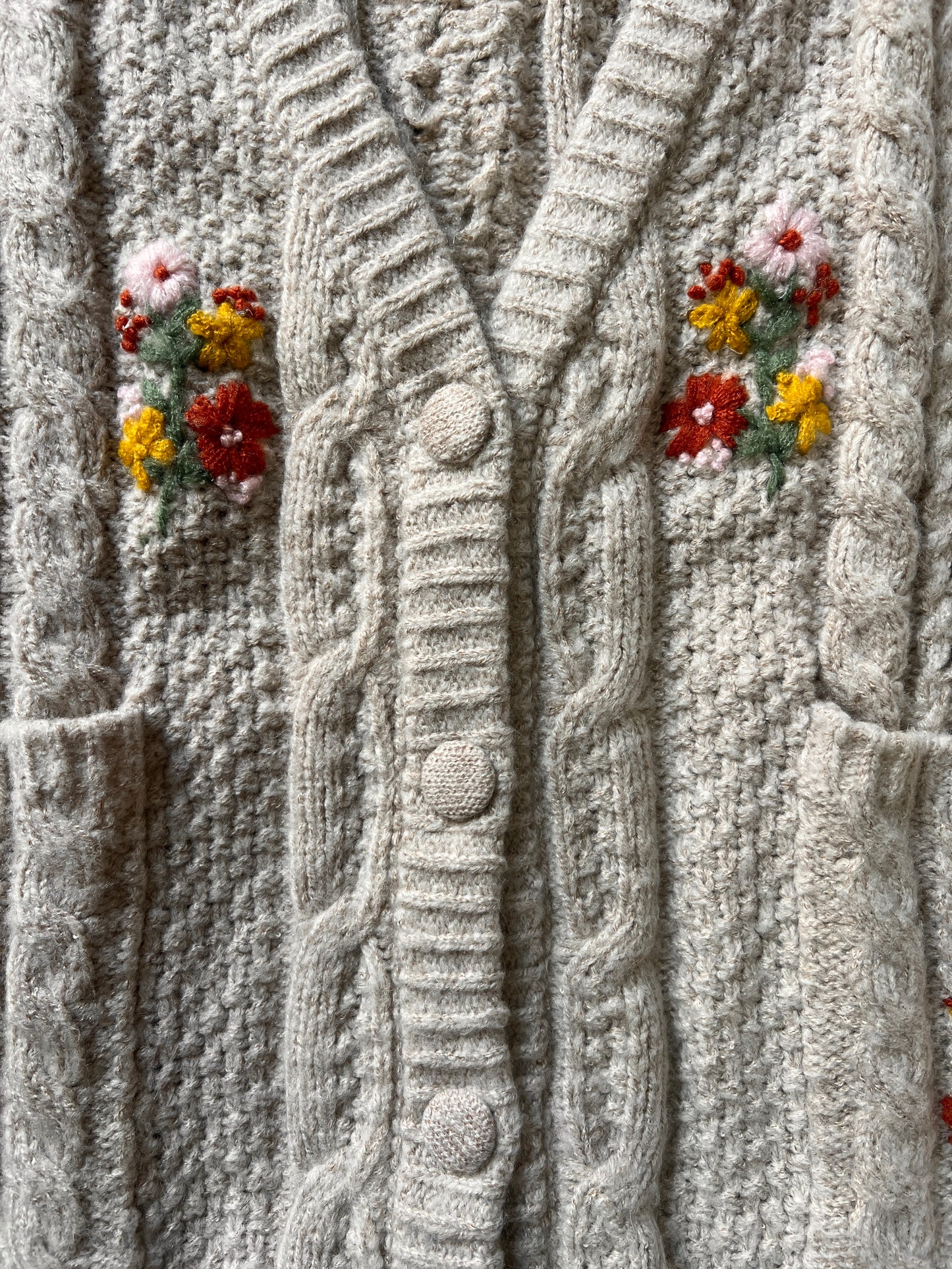 For Love And Lemons Oversized Embroidered Amaryllis Cardigan XL