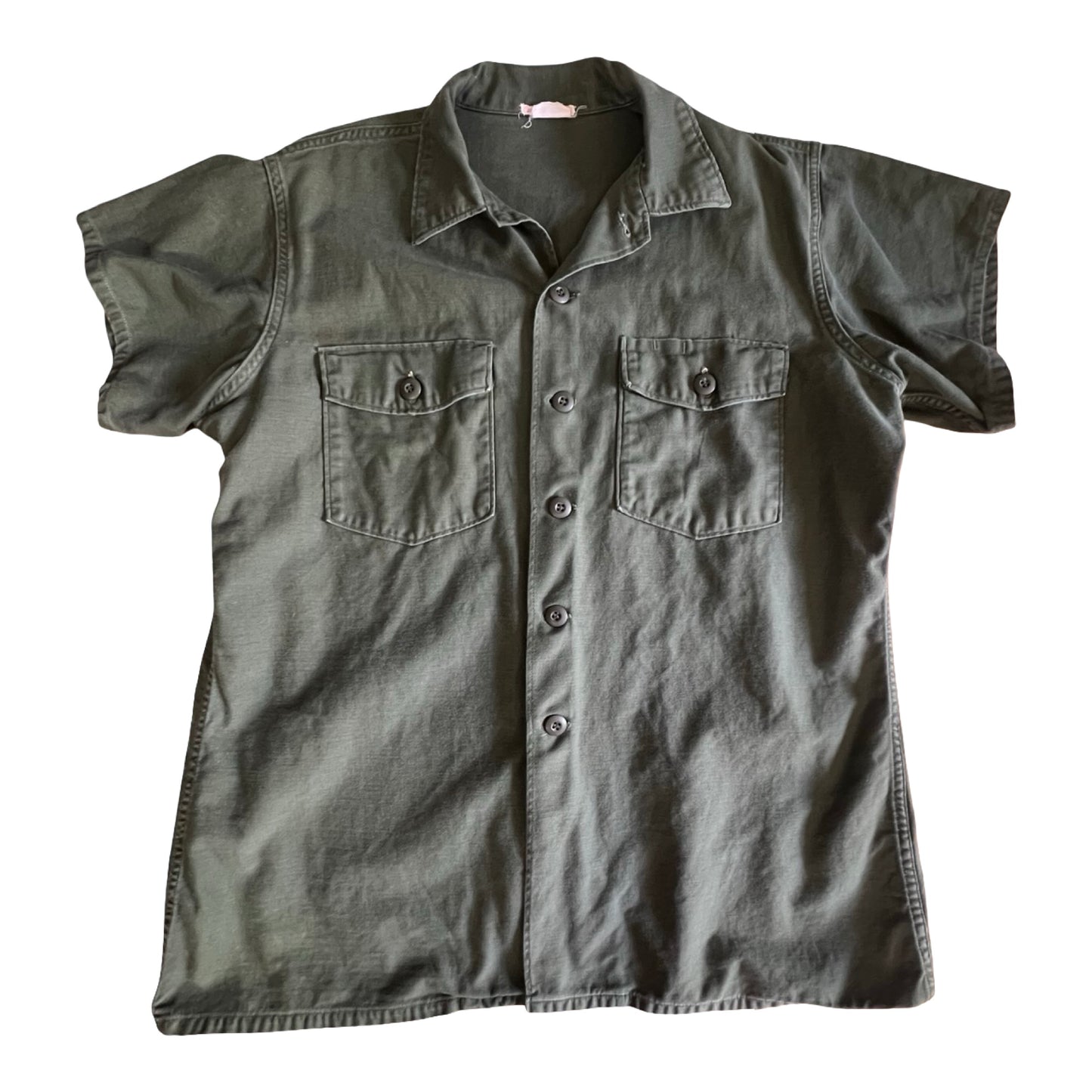 Vintage 70’s OG 107 Faded Worn S/S Army Jacket XL