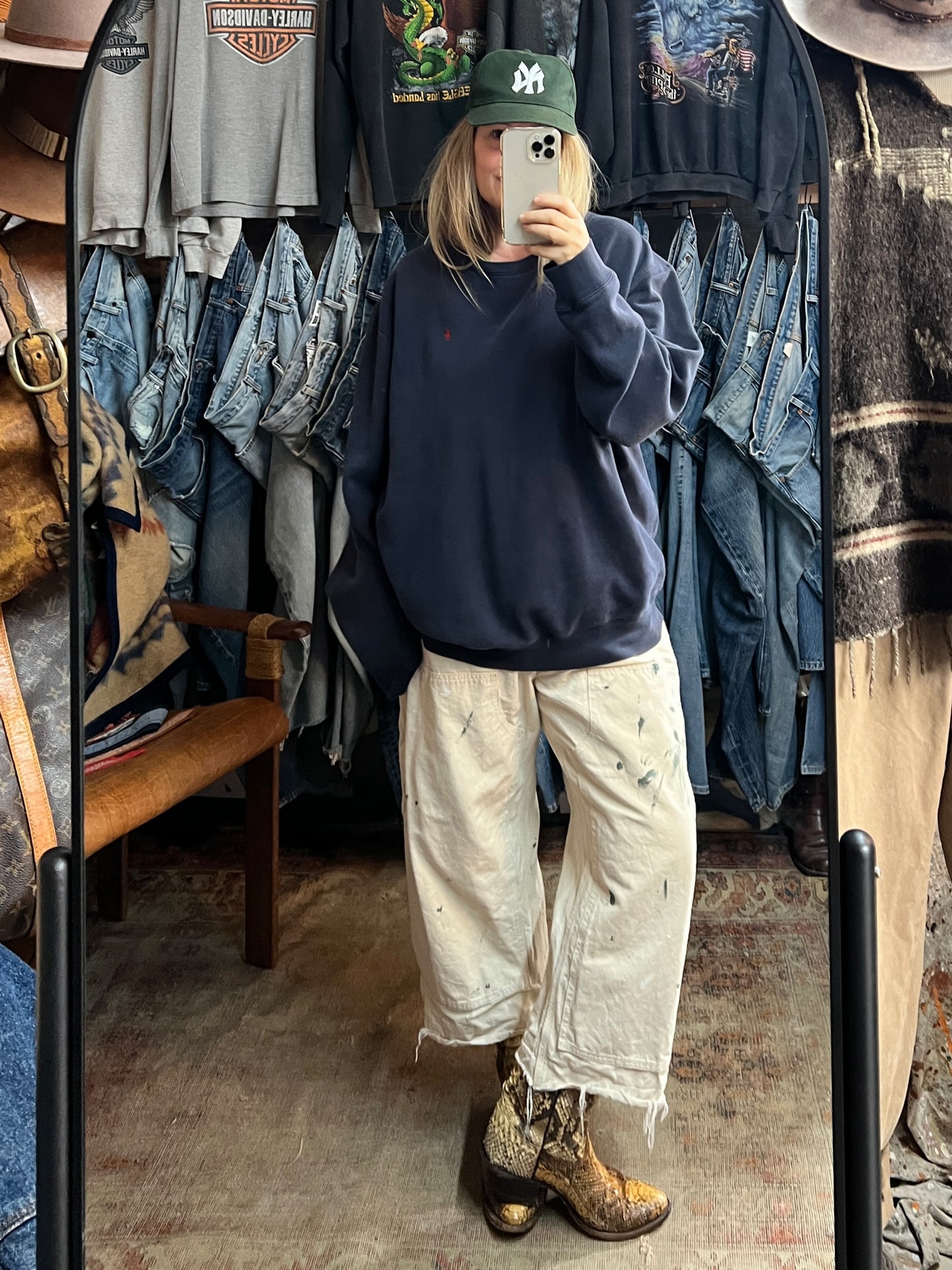 Vintage Polo Ralph Lauren Crewneck Sweatshirt Oversized & Distressed XXL