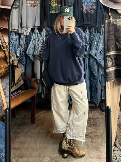 Vintage Polo Ralph Lauren Crewneck Sweatshirt Oversized & Distressed XXL