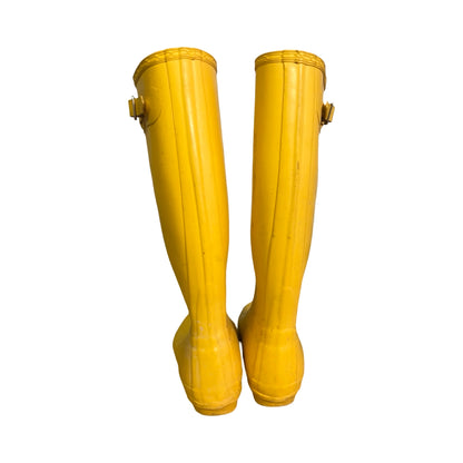 Vintage Hunter Rain Boots Wellies Classic Yellow Mens 7 Womens 8