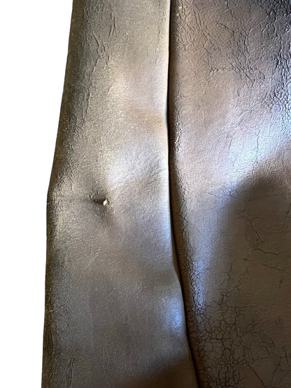 RARE Vintage LL Bean 1970’s Cursive Label Distressed Leather Tote XL