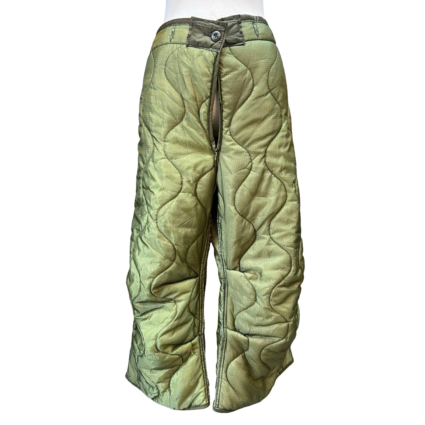 Vintage Military Army Quilted Liner Cropped Pants