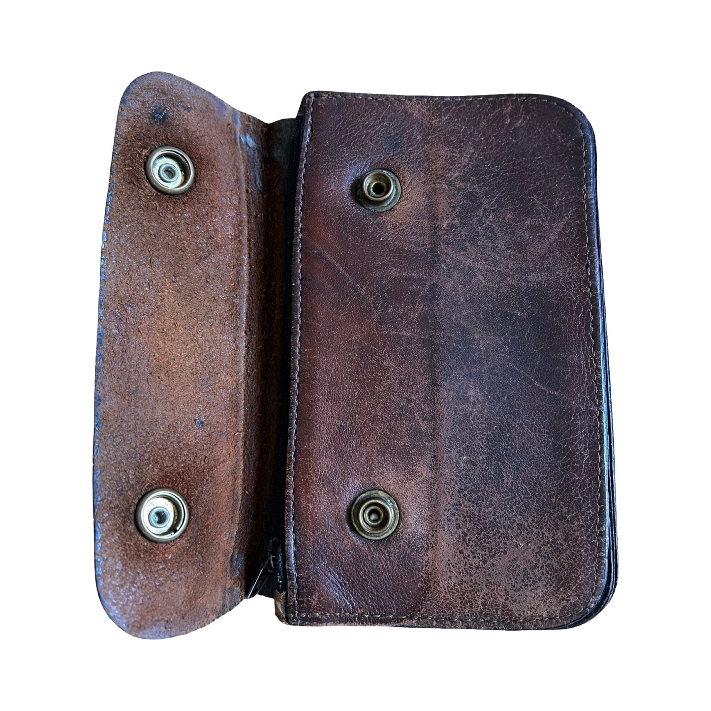 Rare Vintage 1970’s Hand Tooled Leather Tobacco Pouch Worn to Perfection