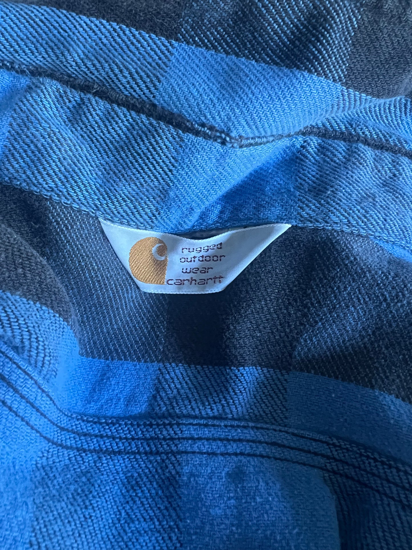 Vintage 90’s Carhartt Buffalo Plaid Oversized Flannel Heart Patch XXL