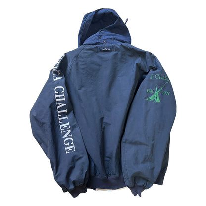 Vintage 90’s Nautica Challenge J-Class Sailing Hooded Oversized Windbreaker XXL