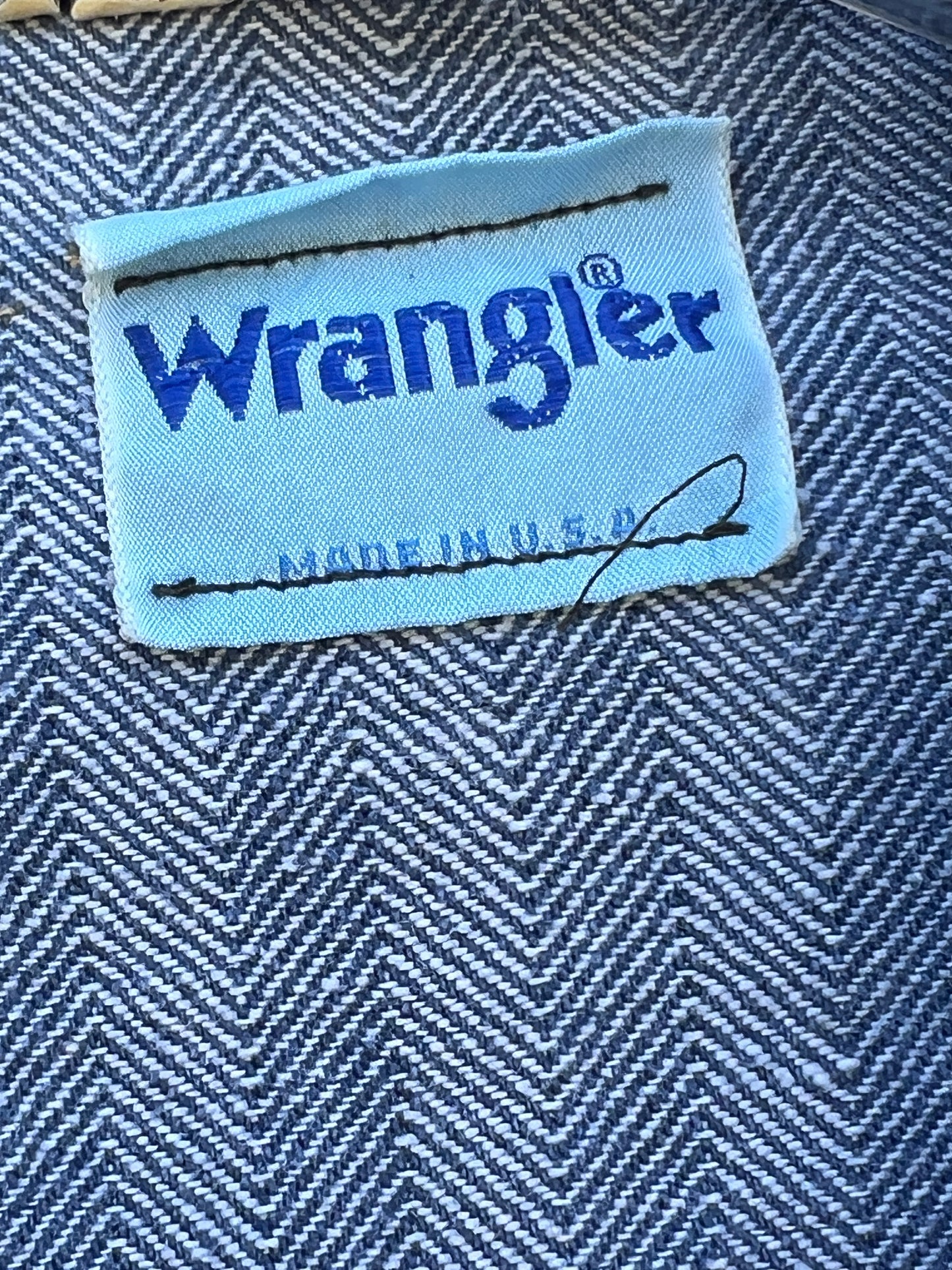 Vintage Late 70’s Early 80’s Wrangler Herringbone Twill Denim Oversized Jumpsuit