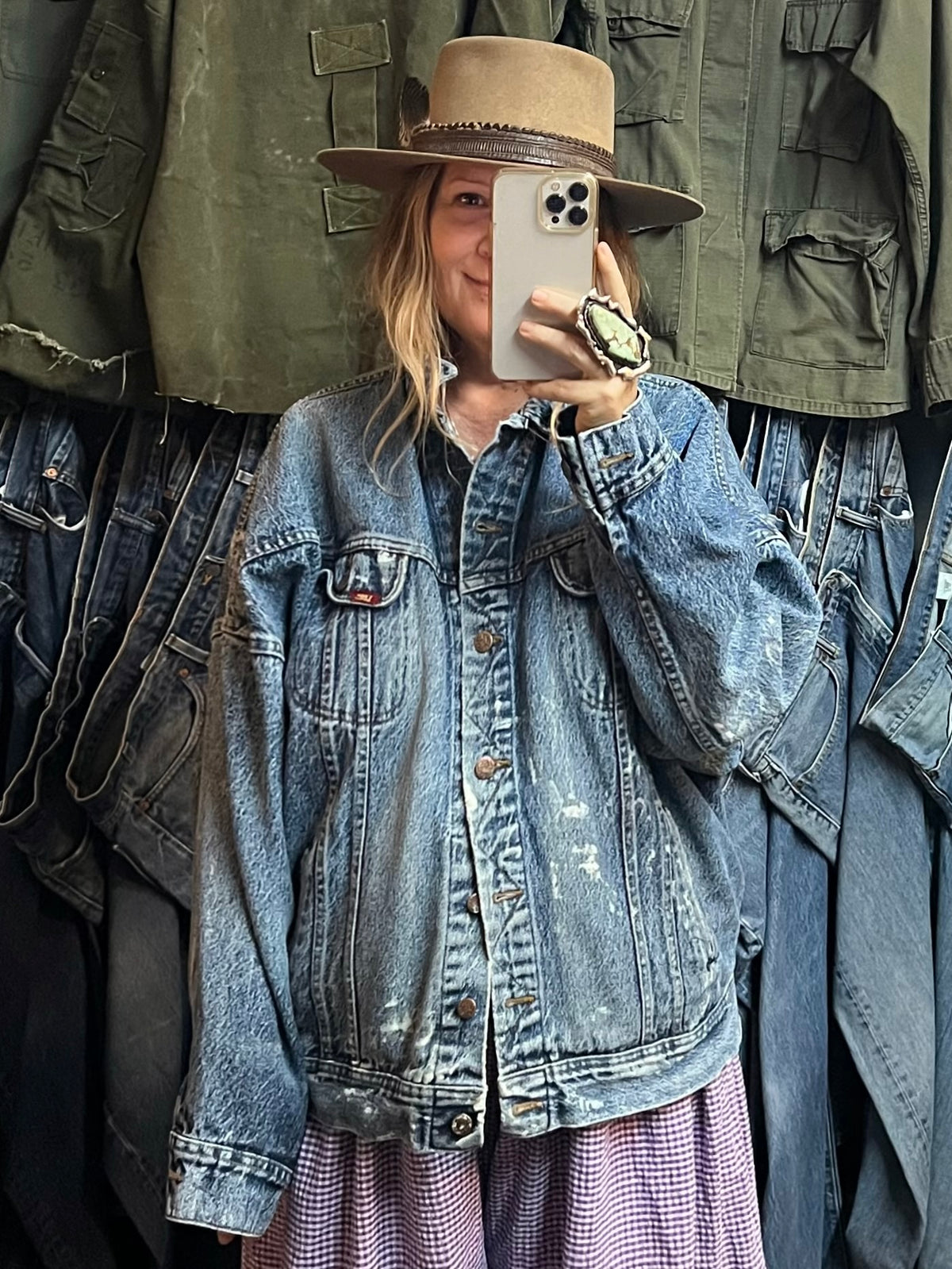 Vintage 1980’s Lee Distressed Denim Jacket L