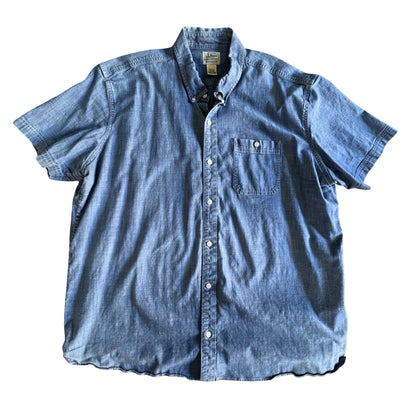 Vintage 90’s LL Bean Chambray S/S Shirt XXL