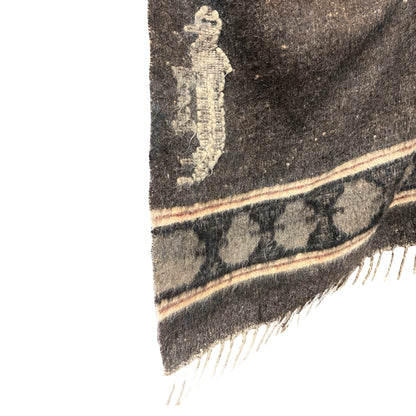Rare Vintage 1960’s Guatemalan Quetzal Bird Handmade Wool Poncho O/S