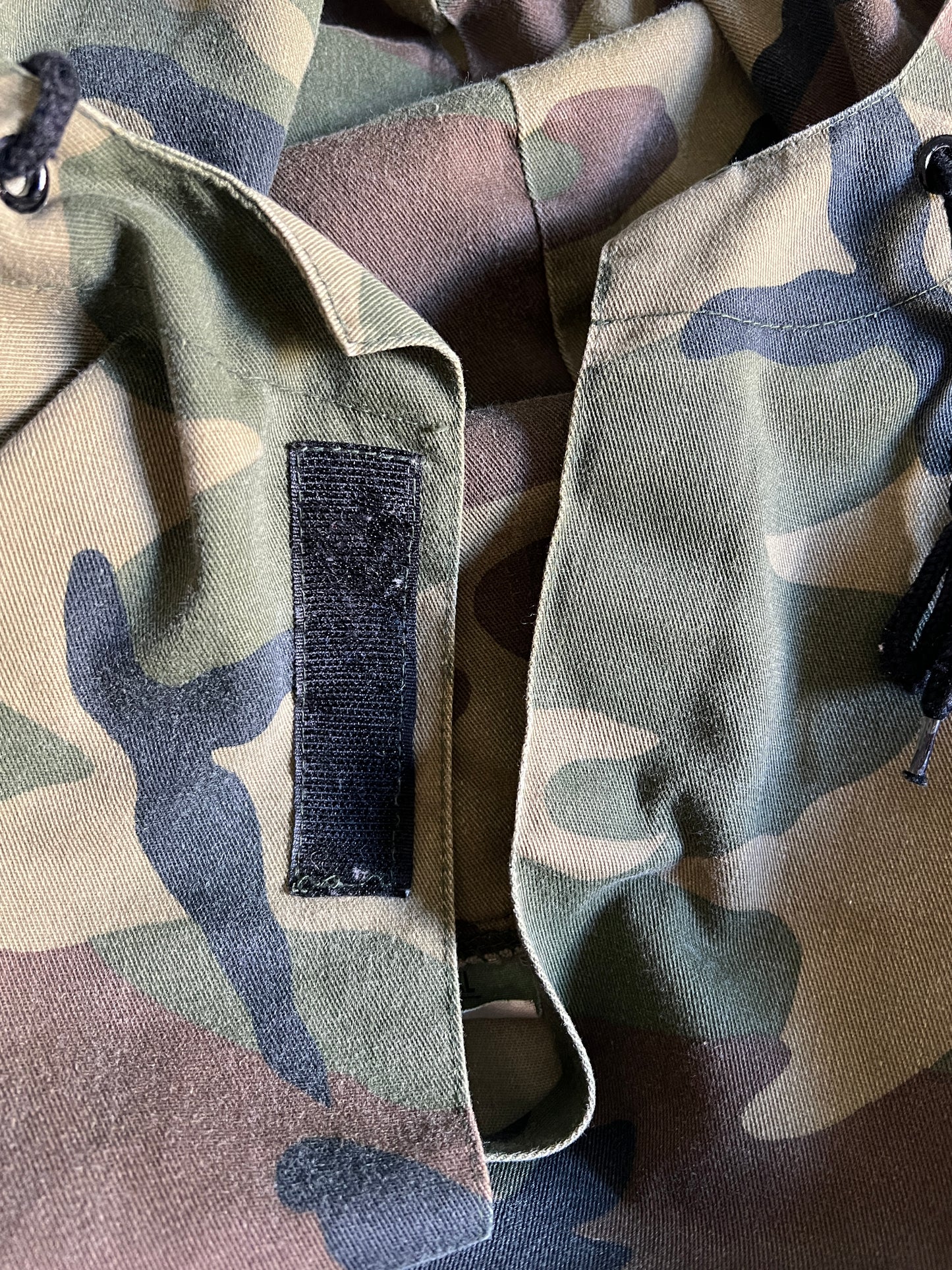 Vintage Military Issued Woodland Camo Hooded Anorak 3XL