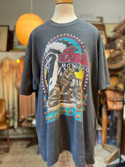 Vintage 1993 Single Stitch Oversized Indian Motocycle Tee XXXL