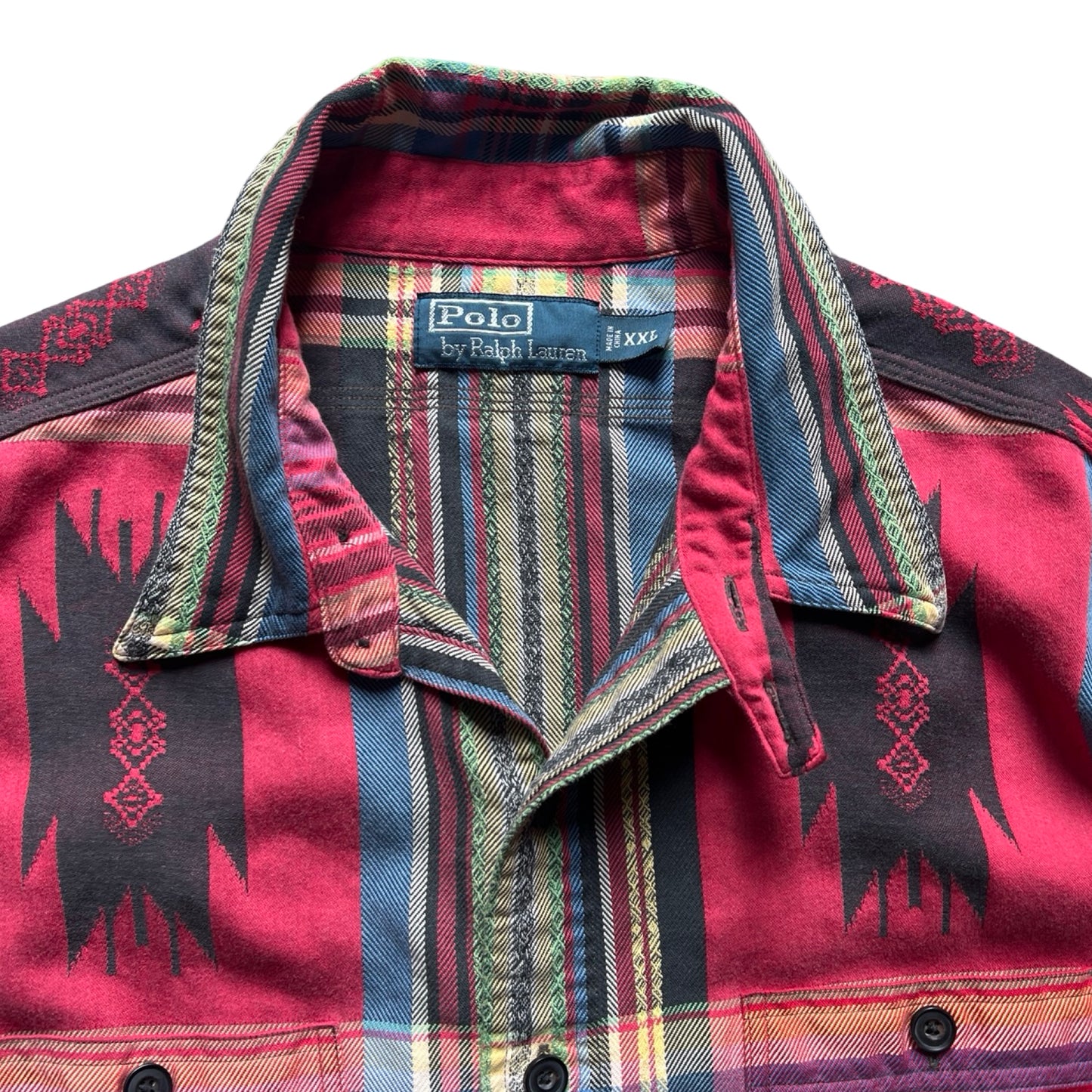 Vintage Polo Ralph Lauren Aztec Print Shirt XXL
