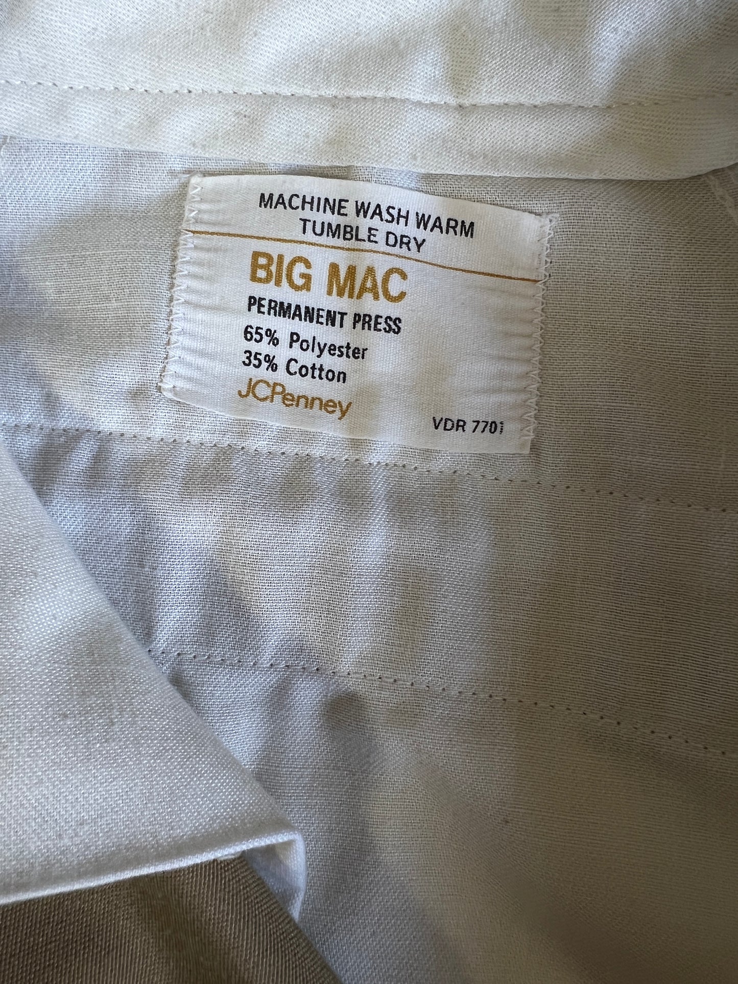 Vintage 1970’s Big Mac  Distressed Work Chinos XL