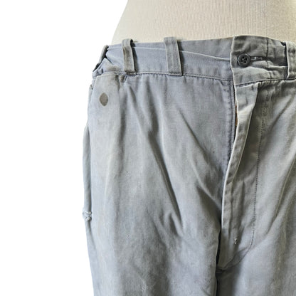 Vintage 1950’s Distressed Sail Cloth Chore Pants Original Repairs XL