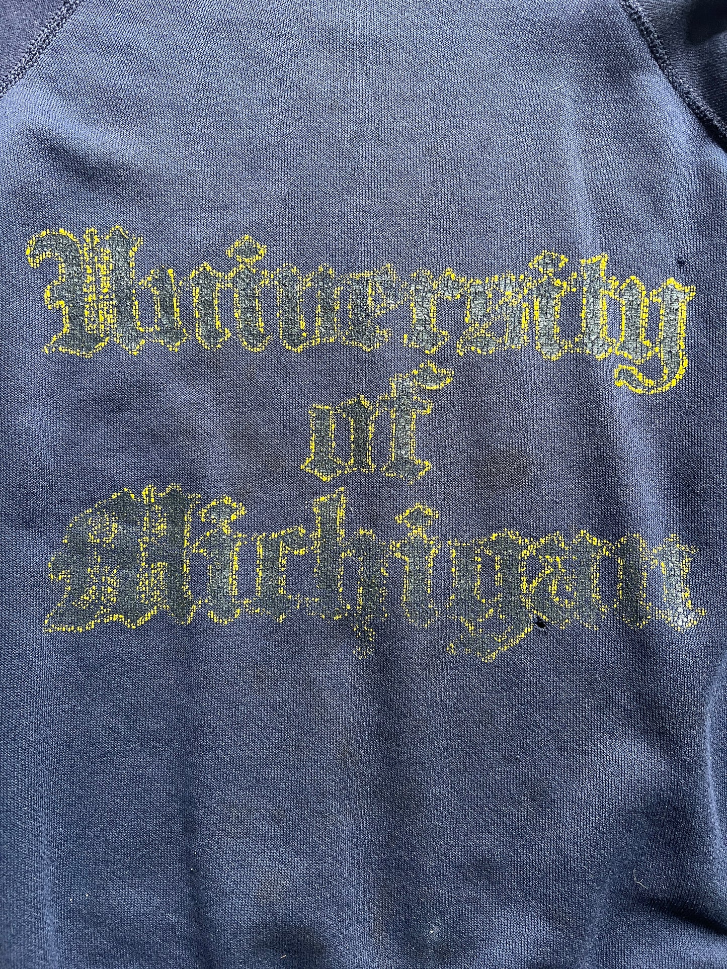 Vintage 1960’s University of Michigan Distressed Raglan Sweatshirt L/XL