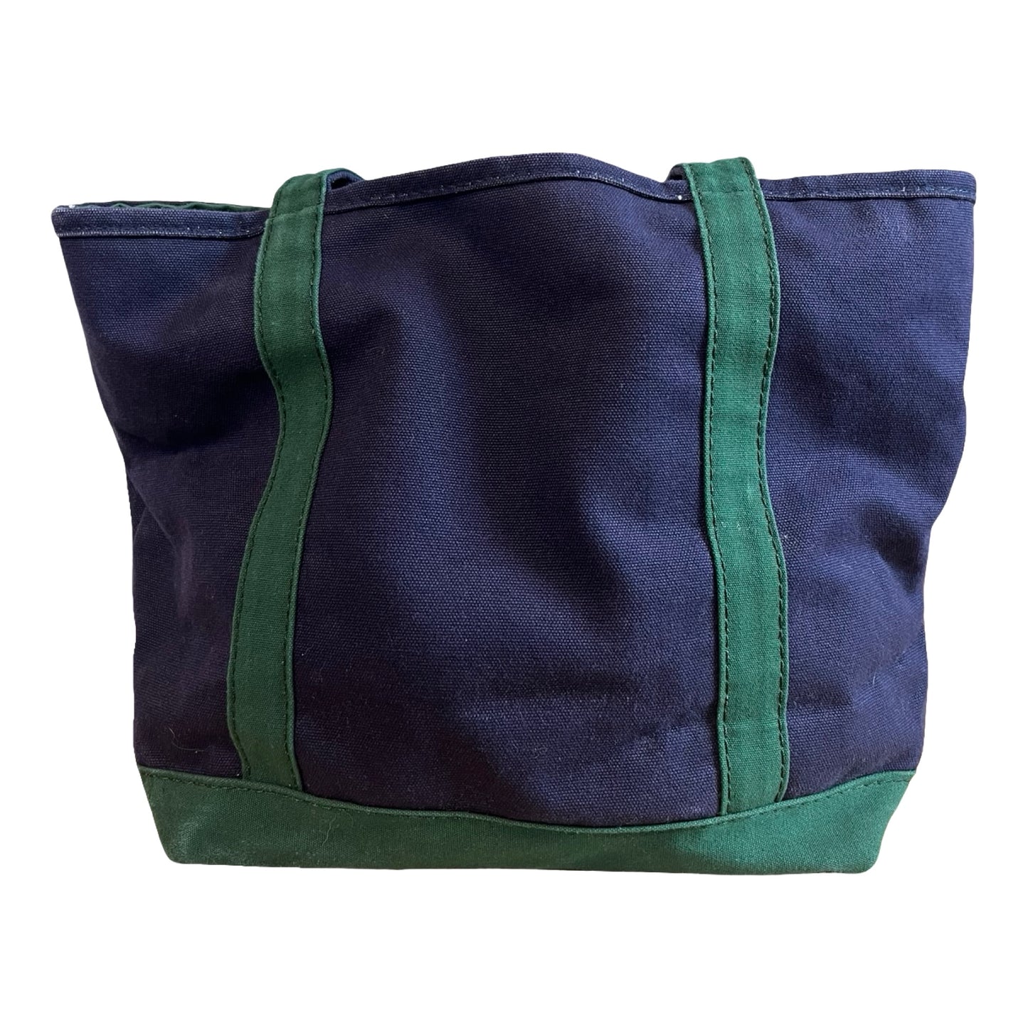 Vintage Lands End Canvas Zip Top Tote