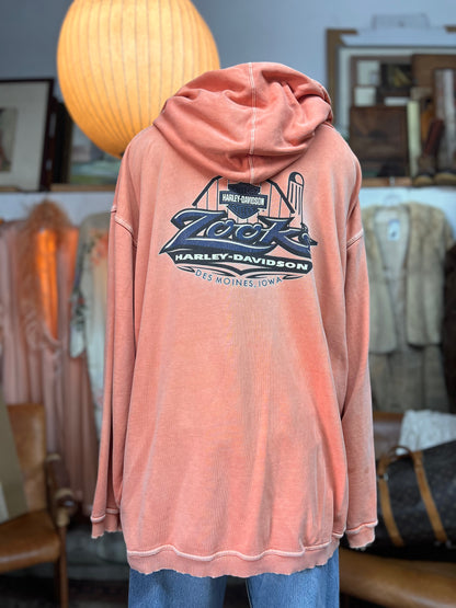 Vintage Sun Faded Harley Davidson Hoodie 2XL