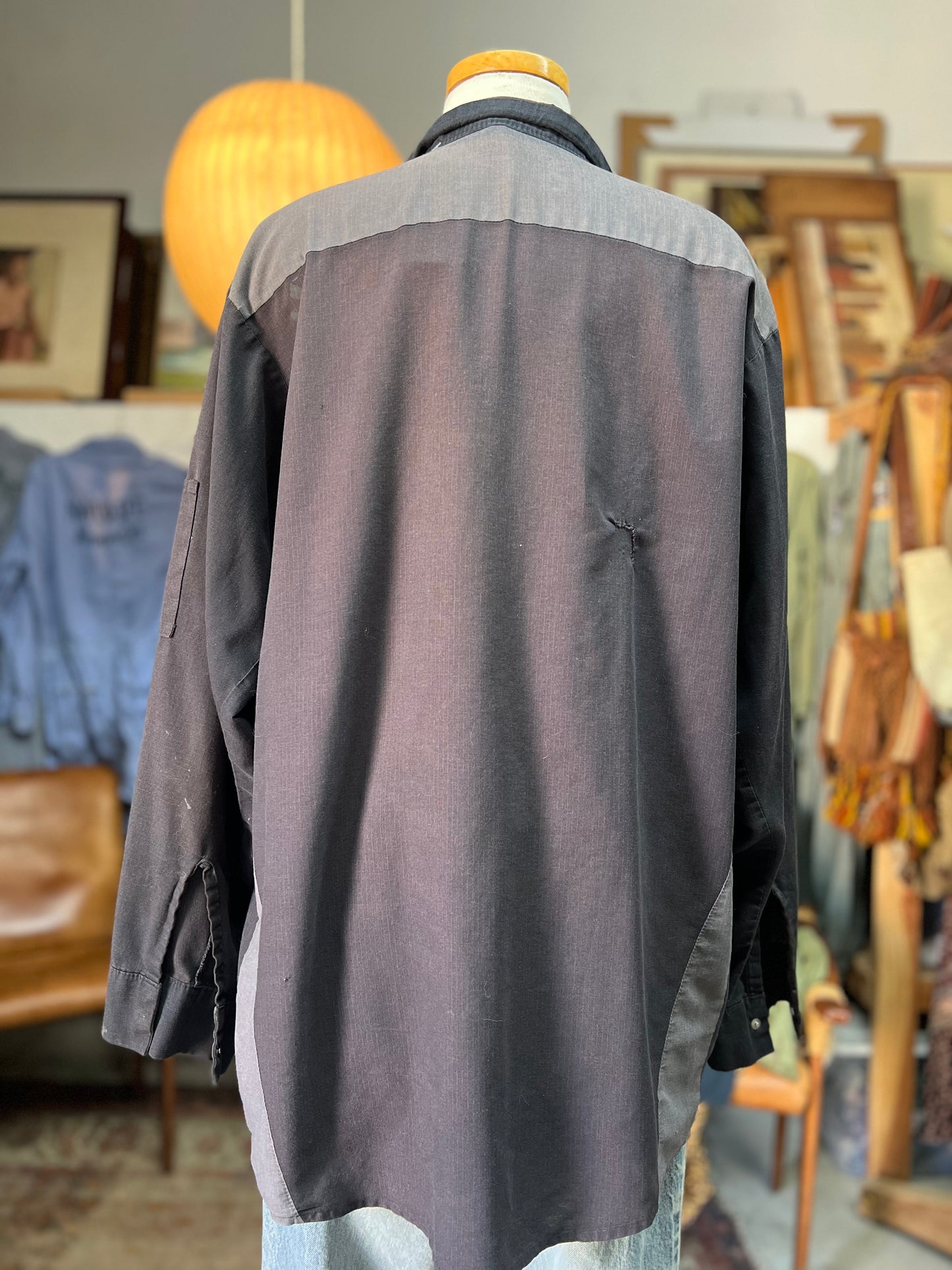 Vintage Distressed Red Kap Snap Front Work Shirt