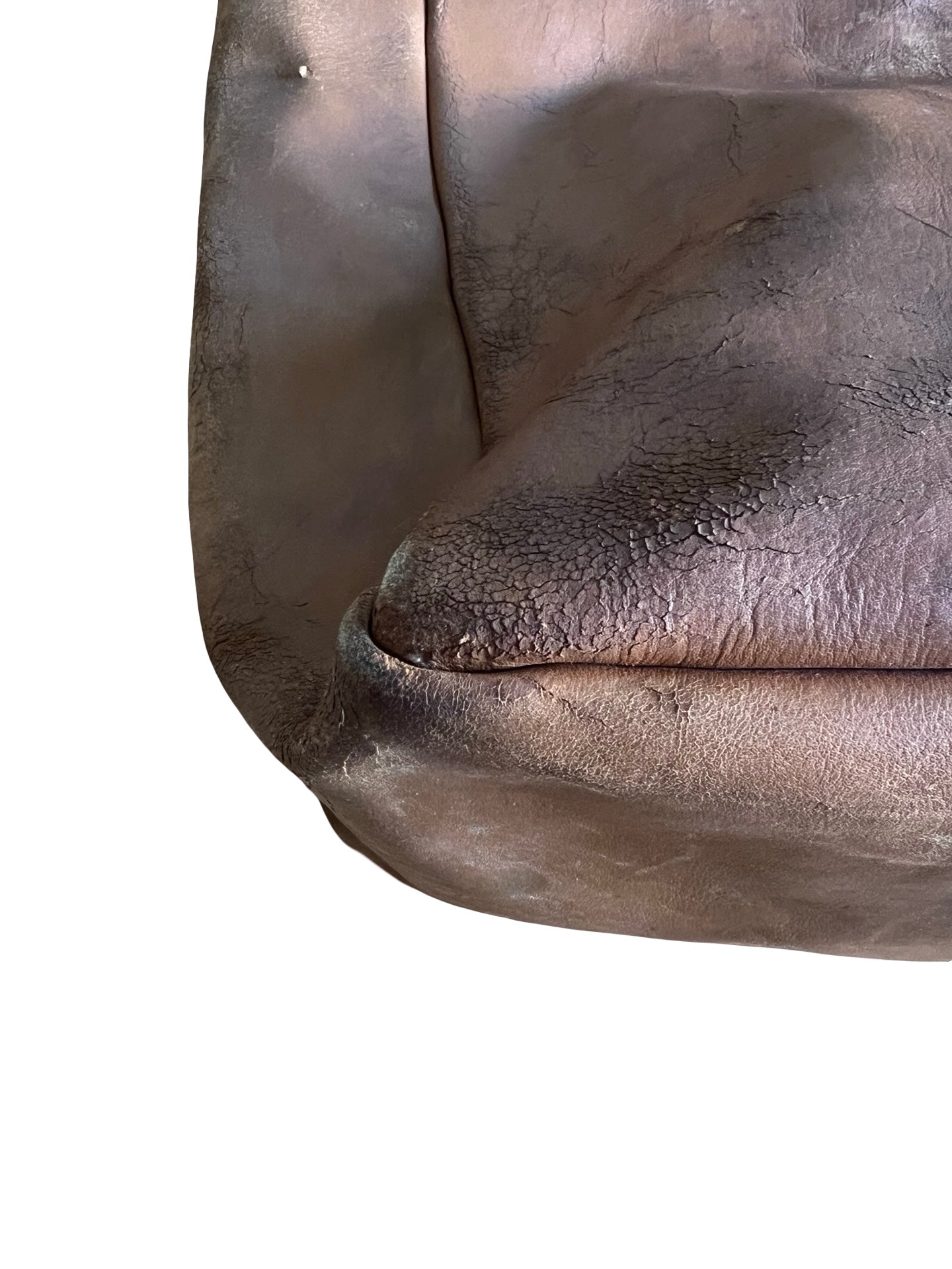 RARE Vintage LL Bean 1970’s Cursive Label Distressed Leather Tote XL