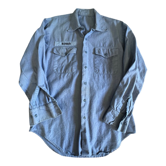 Vintage 70’s/80’s USN Type III Chambray Uniform Shirt Barber L
