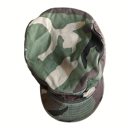 Vintage 1980’s Woodland Camouflage Military Hat Ear Flaps 7