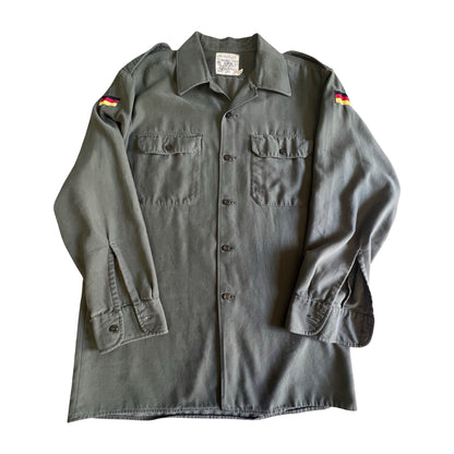 Vintage Army Shirt Jacket Military Uniform L