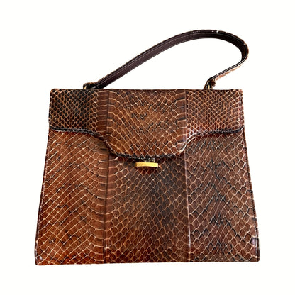 Vintage 1950’s Snakeskin Top Handle Purse