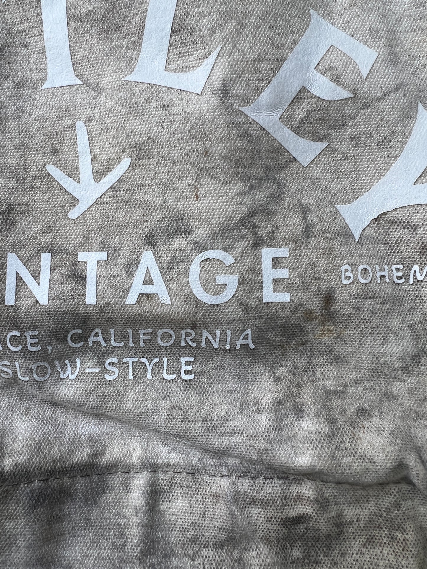 Vintage 1940’s Heavily Distressed Canvas Lineman Tote w/ MV Logo Rare Size