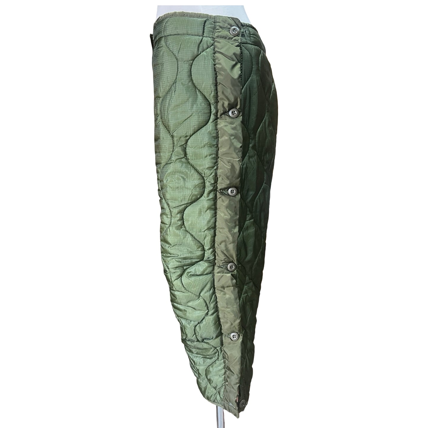 Vintage Quilted Army Pant Liner Side Buttons L