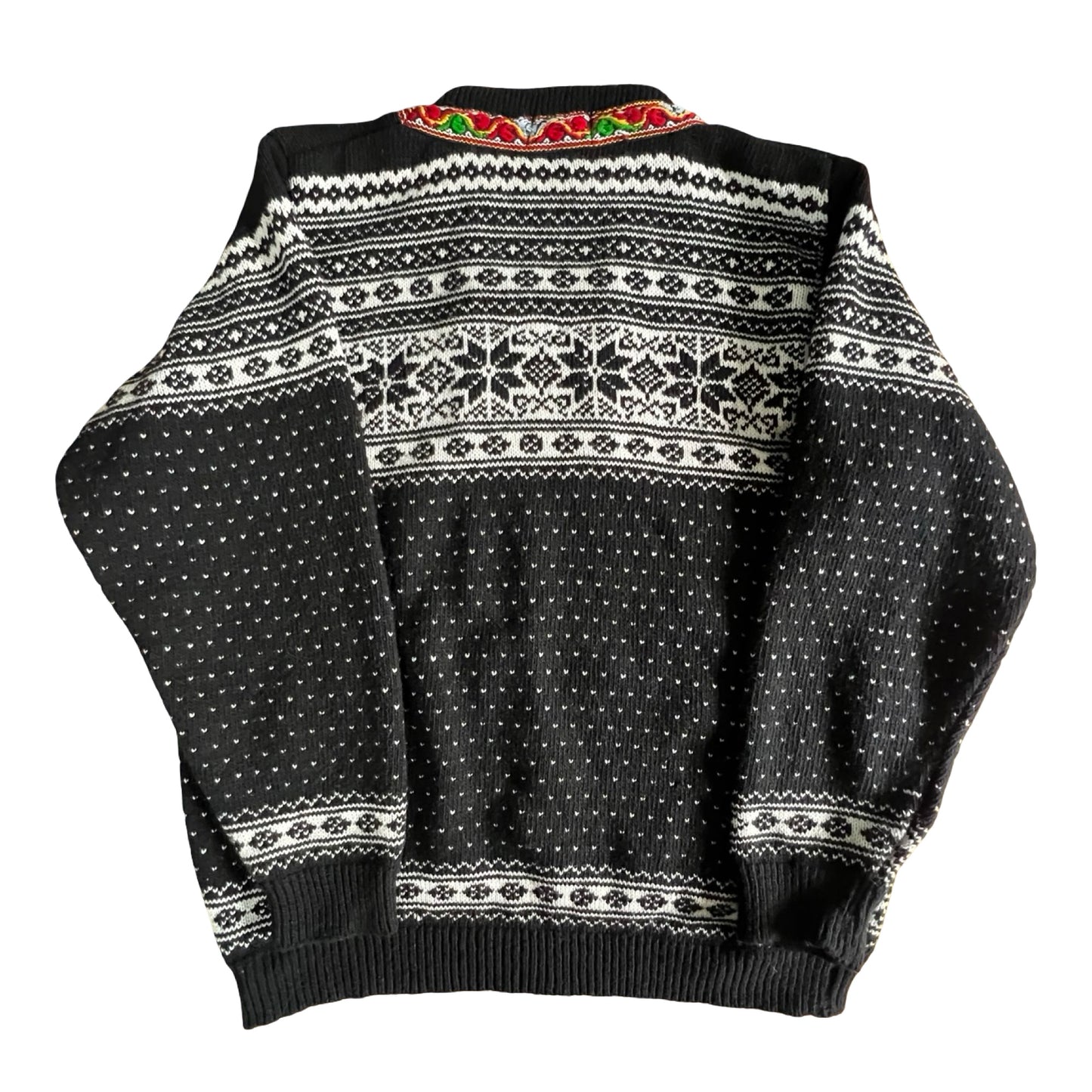 Vintage Norwegian Design Fair Isle Sweater XL