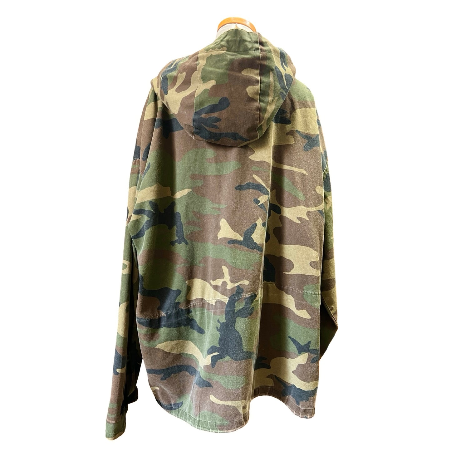 Vintage Military Issued Woodland Camo Hooded Anorak 3XL