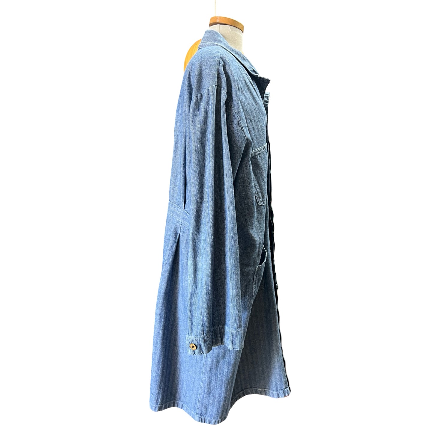 Vintage 1950’s Herringbone Twill Made in Mexico Denim Machinist Coat 52R