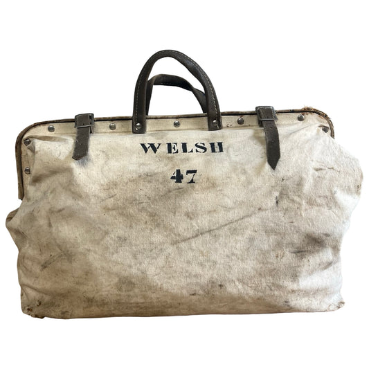 Vintage 60’s Stenciled Lineman Tool Bag Beautiful Patina