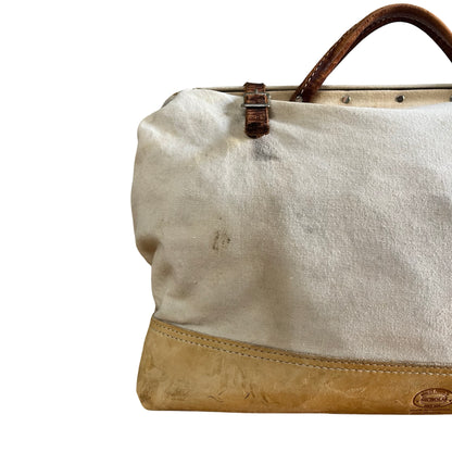 Vintage 1980’s Distressed Nicholas Canvas & Leather Tool Tote