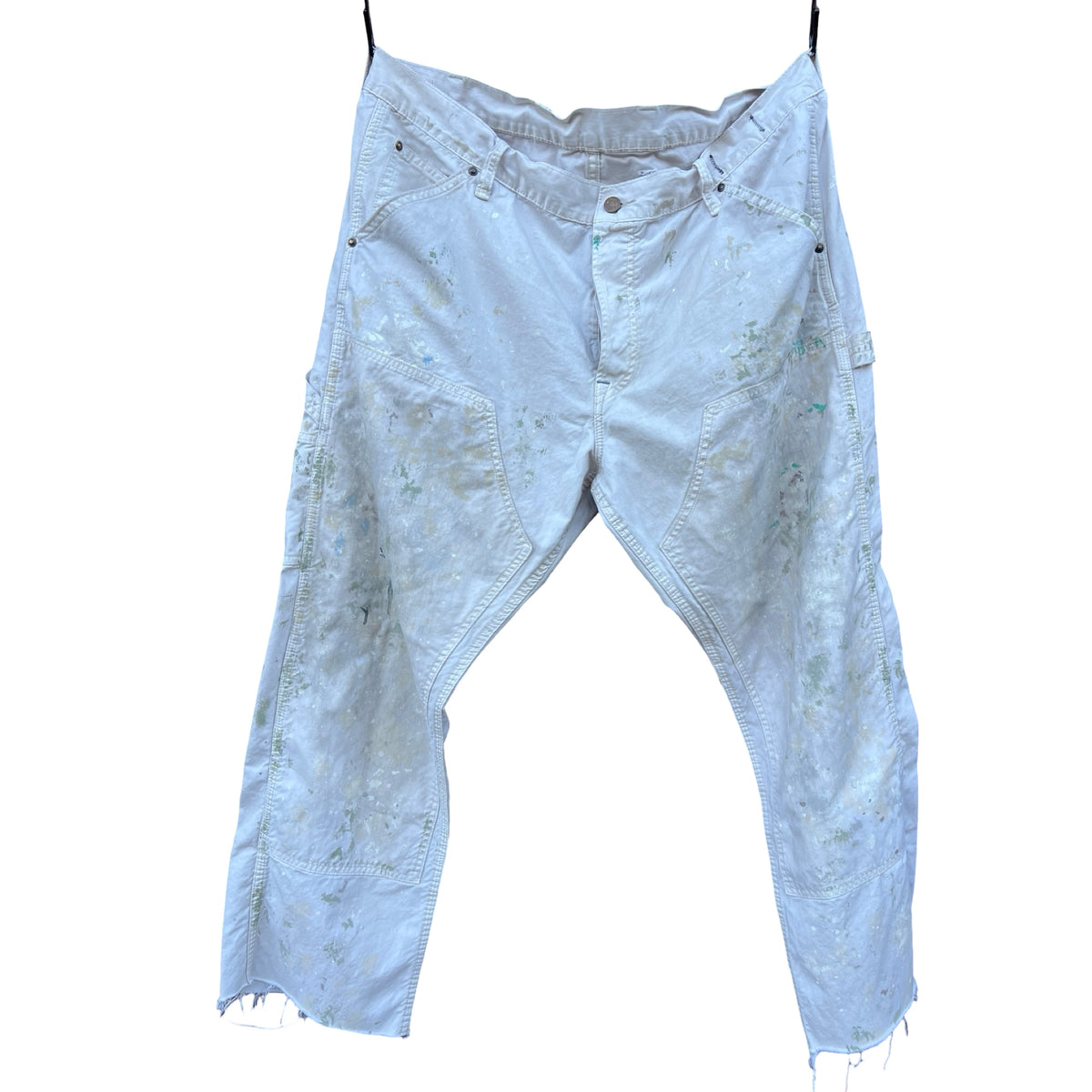 Vintage Ralph Lauren Denim Supply Distressed Painters Carpenter Pants Raw Hem