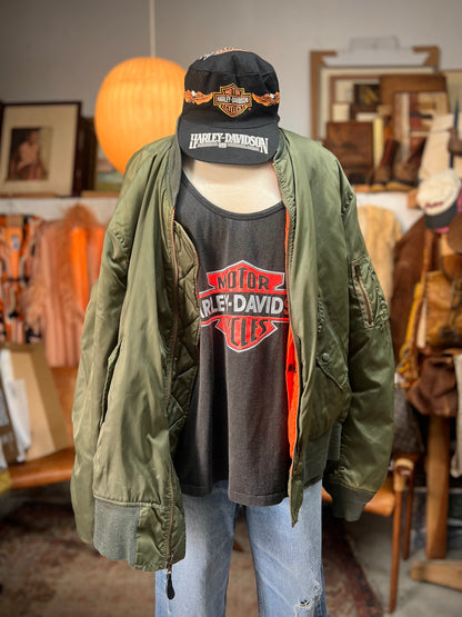 Vintage 1990 Harley Davidson 3D Emblem Tank XL