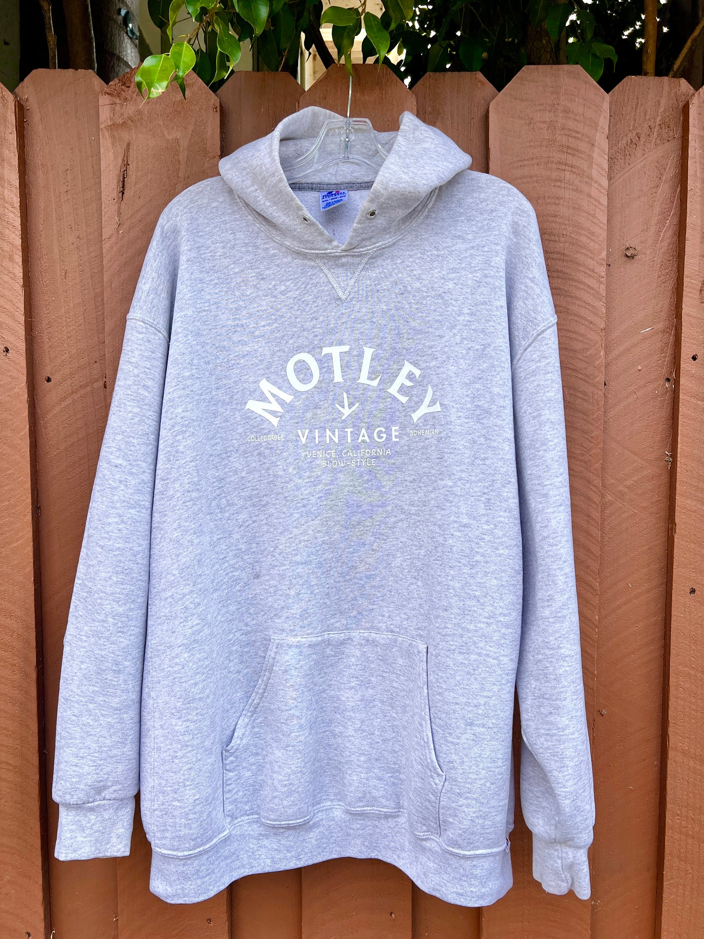 Vintage Distressed Oversized Russell Hoodie Sweatshirt w/ MV Logo 3XL #15