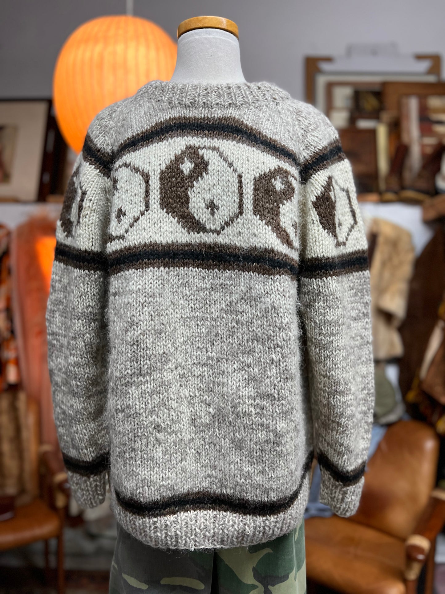 Rare Vintage 80’s Hand Knit Yin Yang Sweater Made In Nepal M