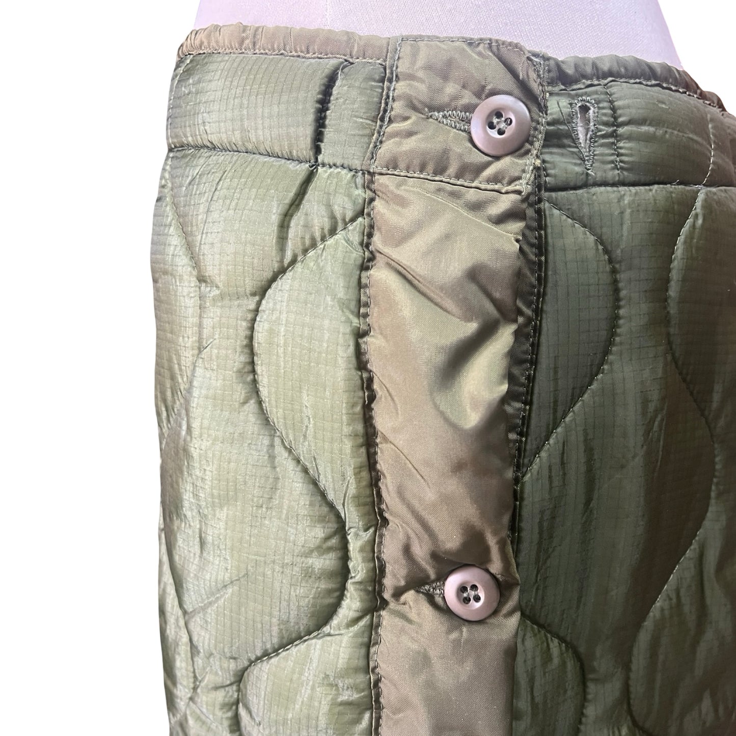Vintage Quilted Army Pant Liner Side Buttons L